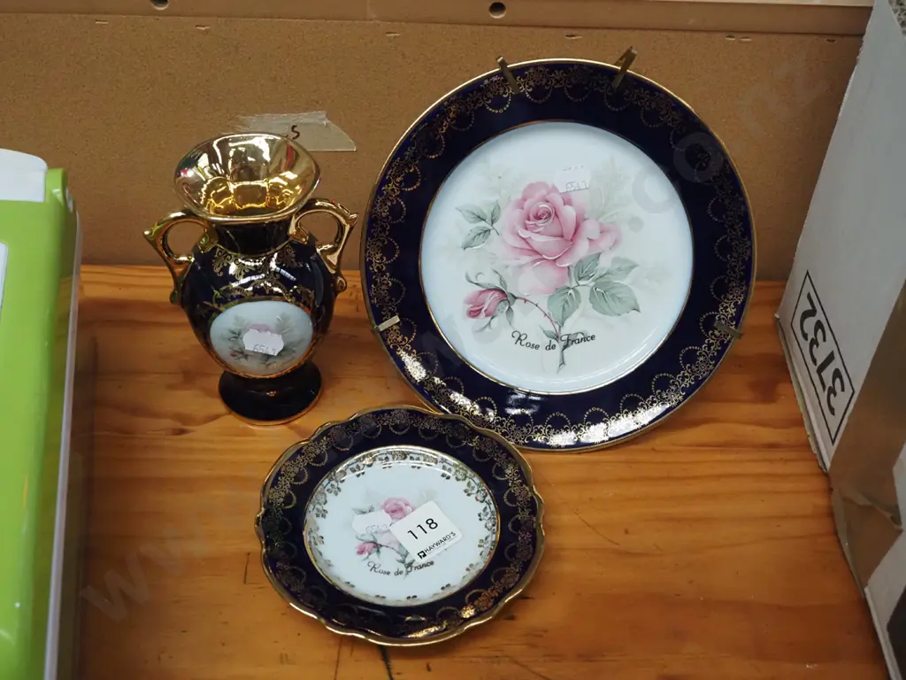 2x Limoges plates, vase H150 Image 1++