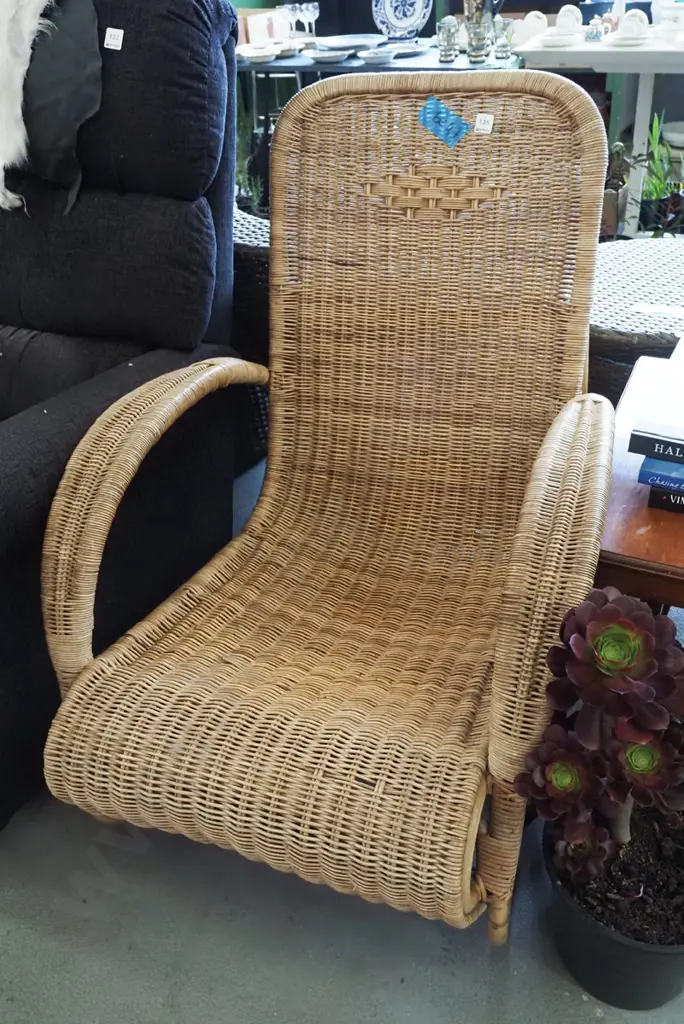 woven cane armchair Image 1++