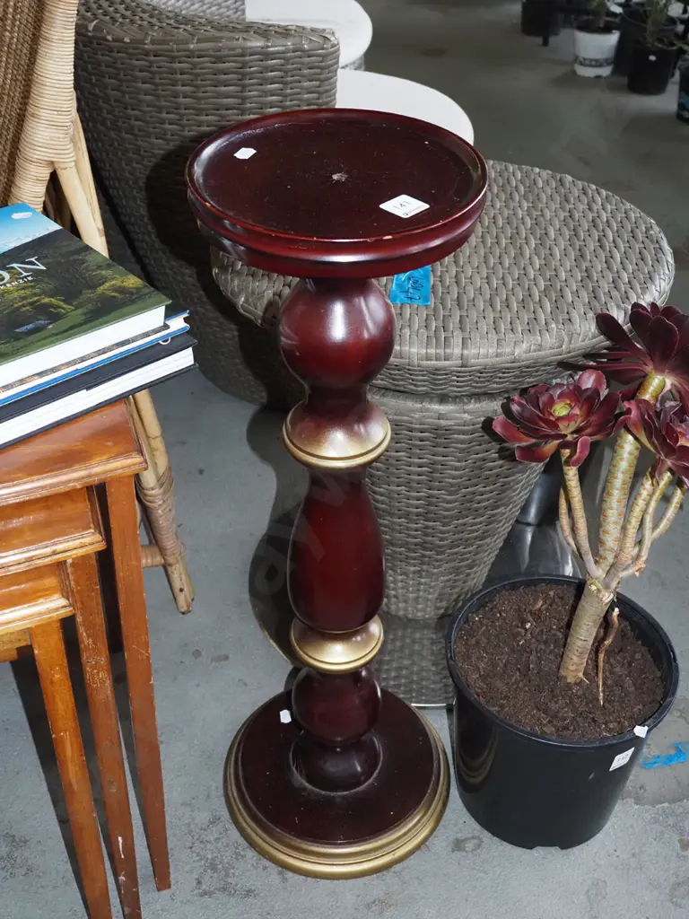 painted pine jardiniere stand H730 Image 1++