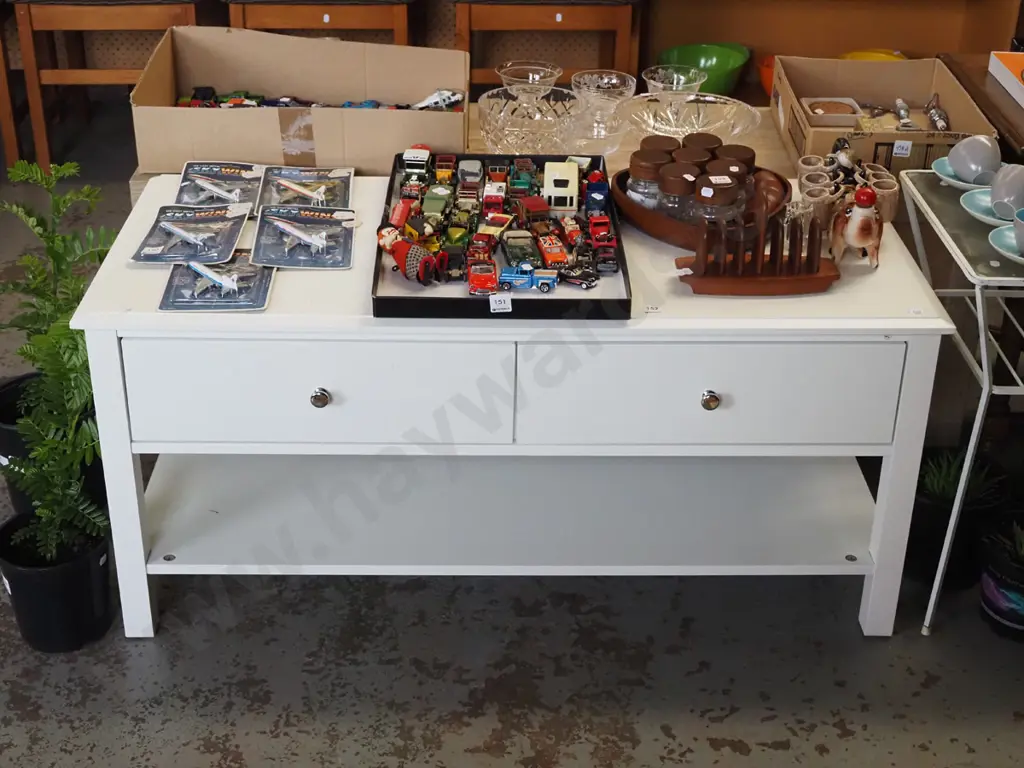 mdf melteca 2 drawer entertainment unit H480 W1060 D480 Image 1++