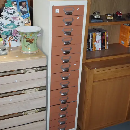 16 drawer filing cabinet H1330 W300 D400