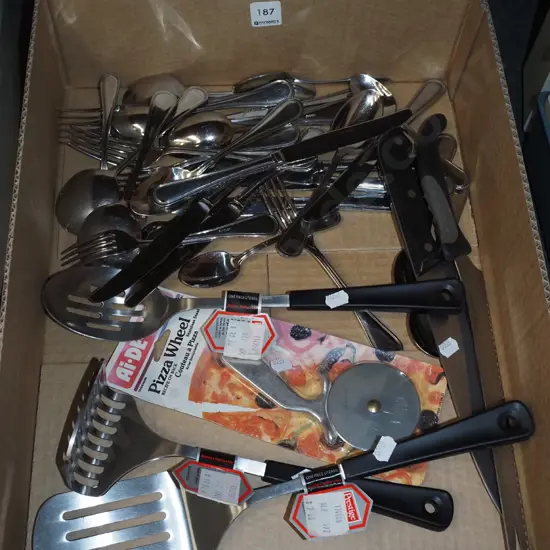box; kitchen utensils