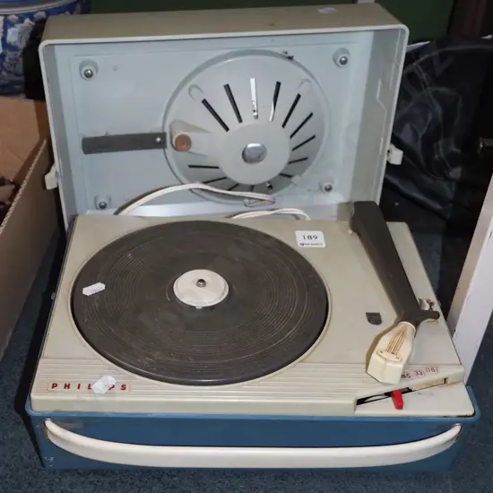 retro Philips portable recordplayer - As Is No Returns