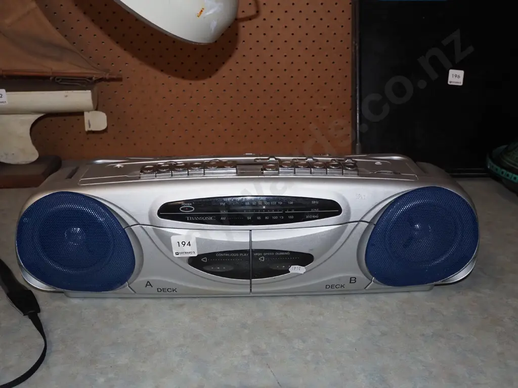 Transonic twin cassette radio player - As Is No Returns Image 1++