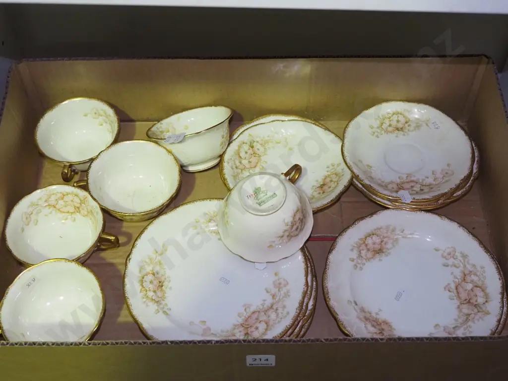 Aynsley floral plates, saucers, cups Image 1++