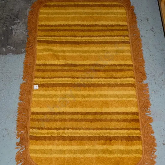 retro orange striped floor mat L1130 W590