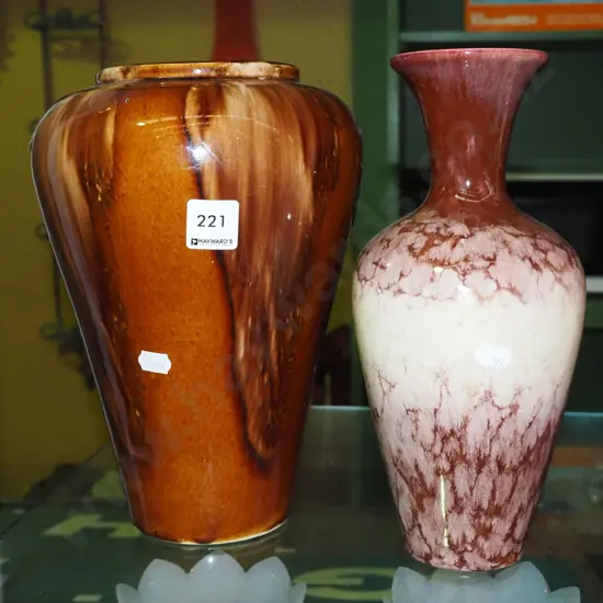 pair of lustre glaze vases H260