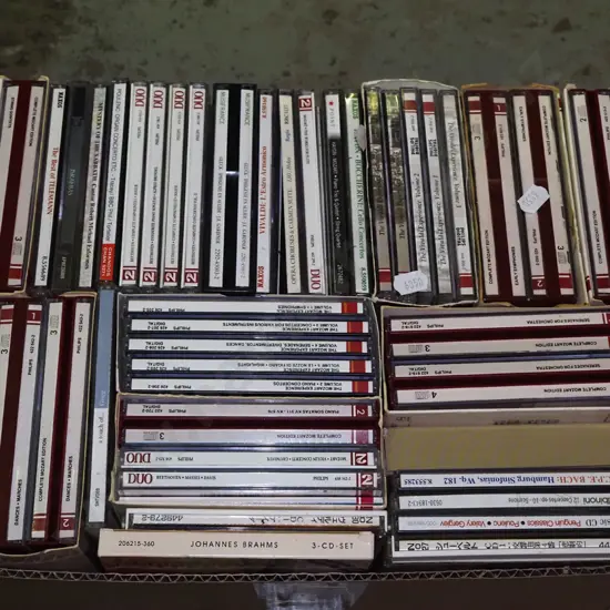 box of CDs