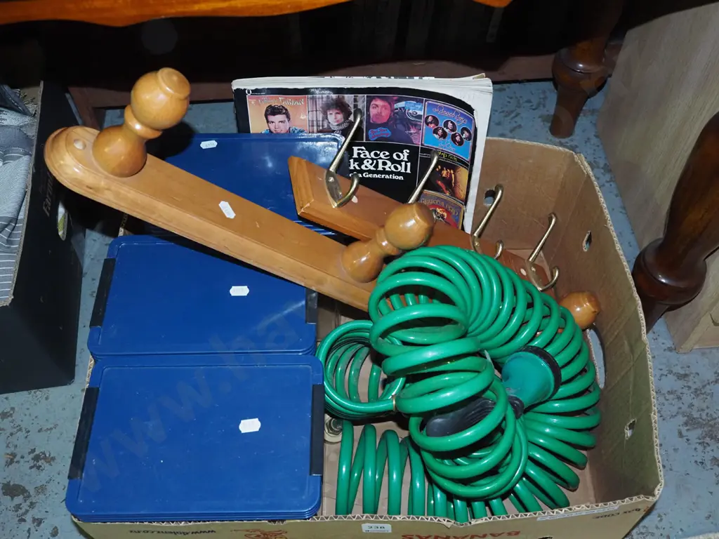 box; coil hose, coat hooks, storage canisters etc Image 1++