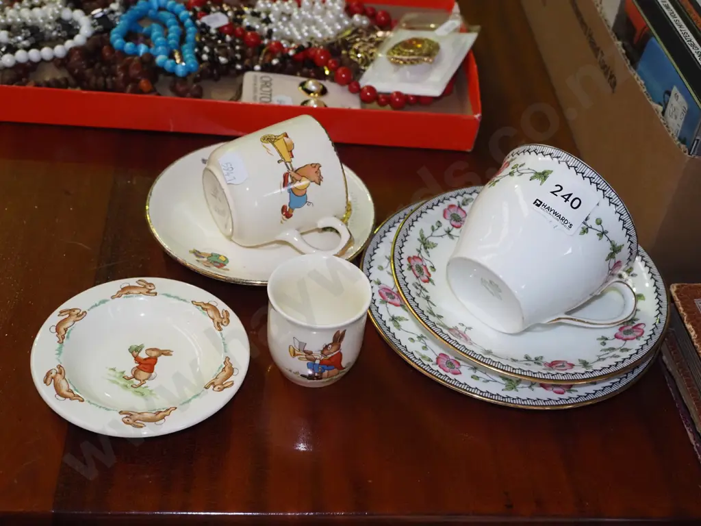 child's egg cup, Crown Lynn cup and saucer etc Image 1++