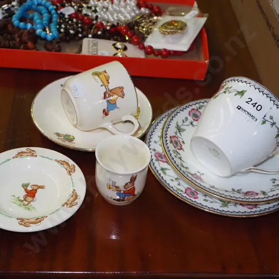 child's egg cup, Crown Lynn cup and saucer etc