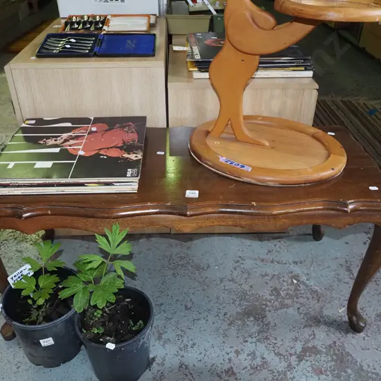 mahogany cab leg coffee table - scratches to top