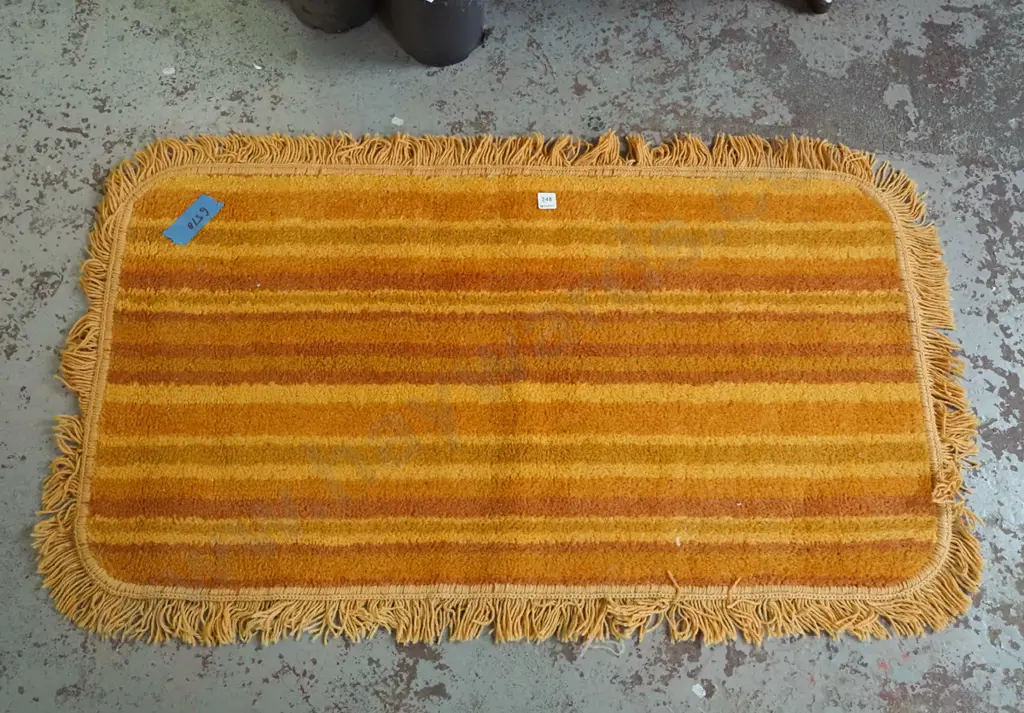 retro orange striped floor mat L1130 W590 Image 1++