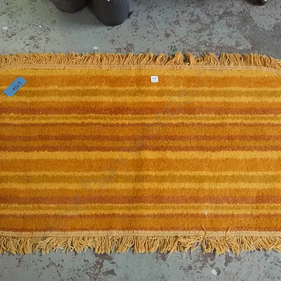 retro orange striped floor mat L1130 W590