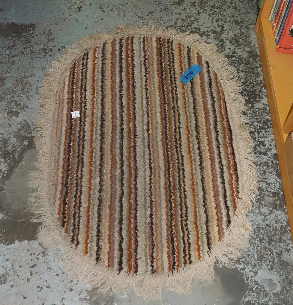 small retro tufted floor mat L880 W600 Image 1++