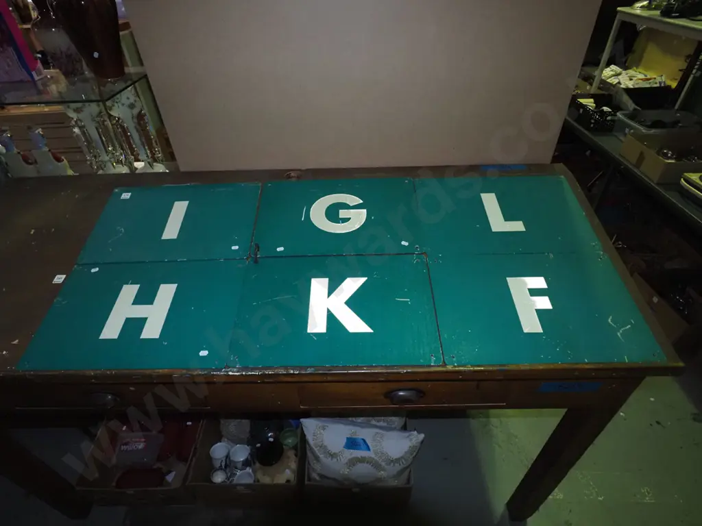 6x signs - white letters on green background Each H310 W450 Image 1++