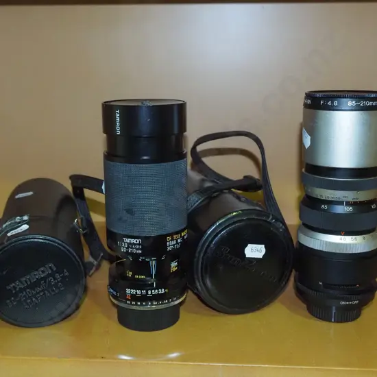 2x camera lenses and cases