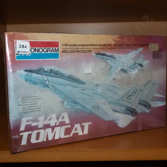 yet to be assembled model of F14 Tomcat