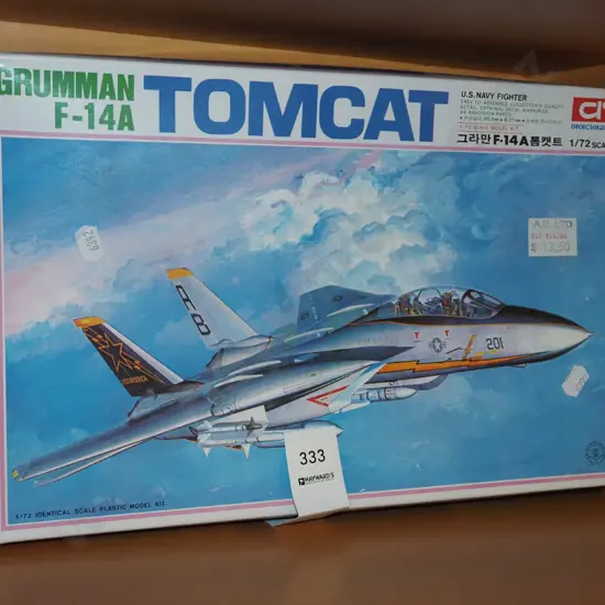 yet to be assembled scale of F14 A Tomcat