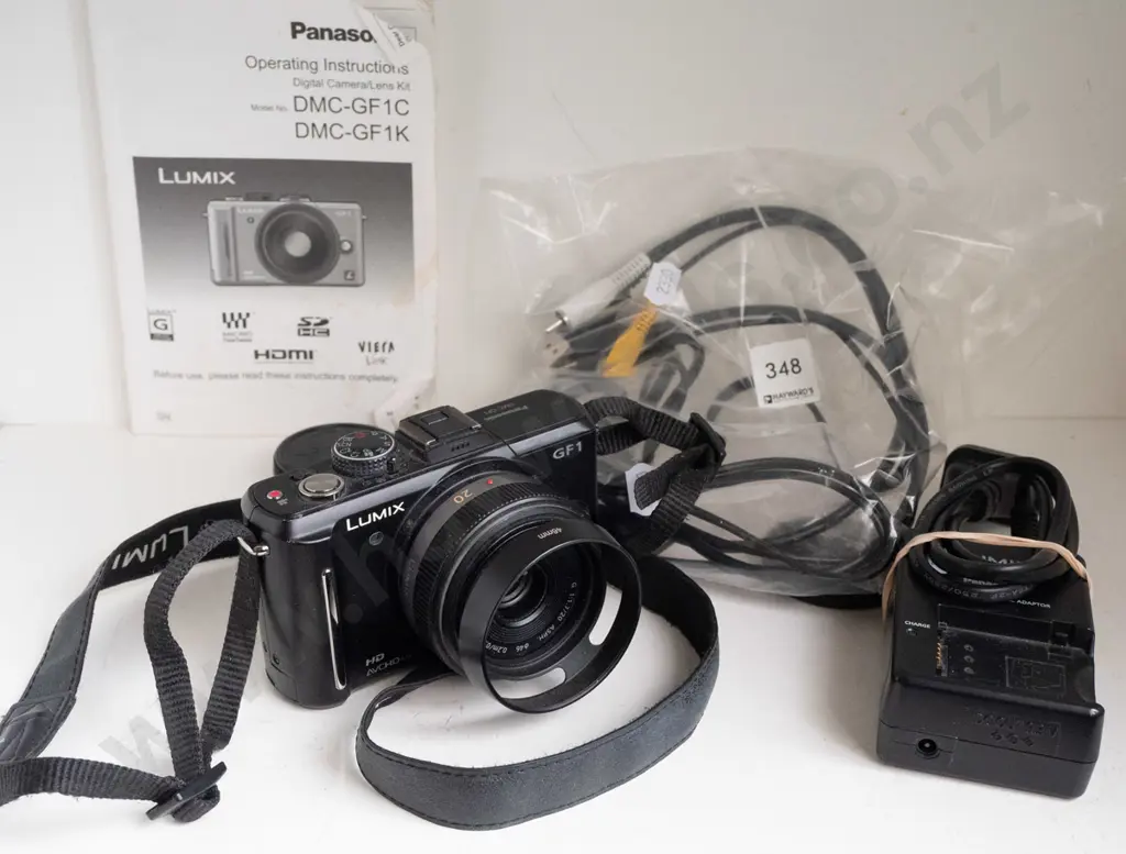 Lumix GF1 digital mirrorless camera with 20mm f/1.7 lens, charger and manual Image 1++