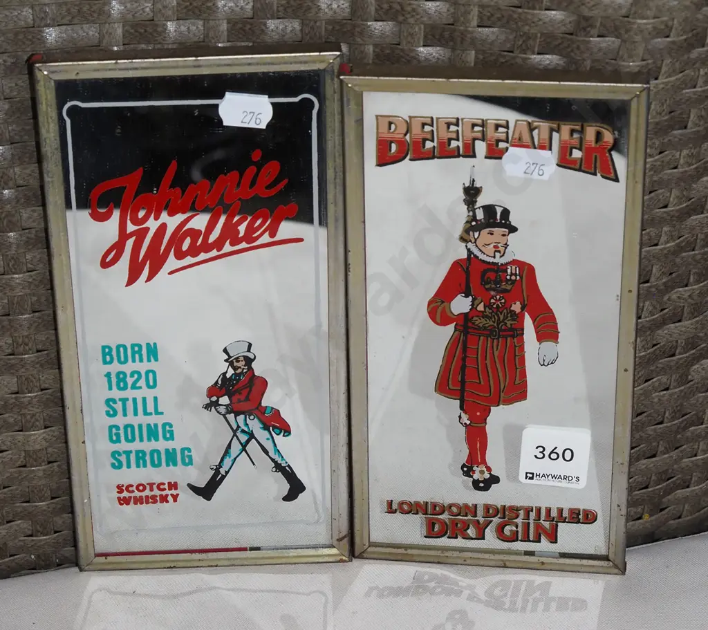Beefeater, Johnnie Walker advertising mirrors H210 Image 1++