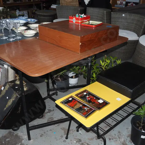 small formica top extending gate leg table H680 W980 D595