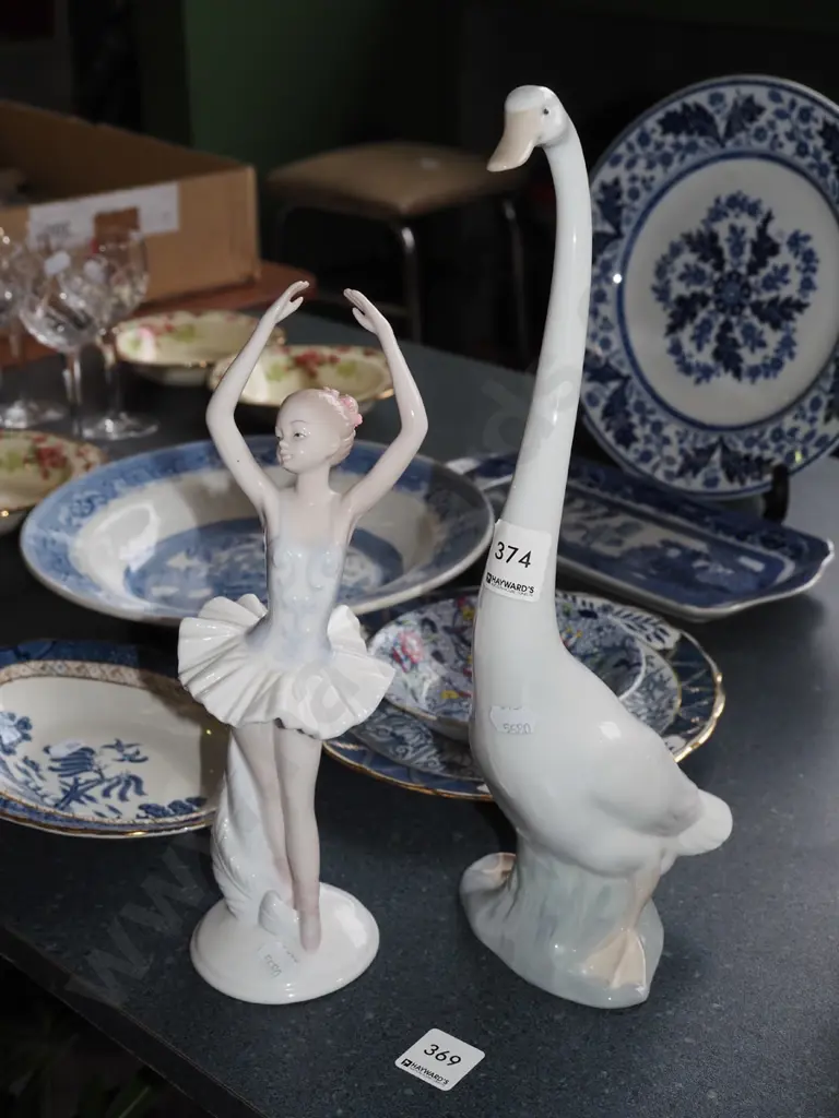Tupton Ware ballerina figurine, Nao goose figurine H350 Image 1++