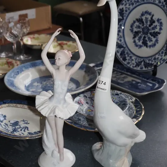 Tupton Ware ballerina figurine, Nao goose figurine H350