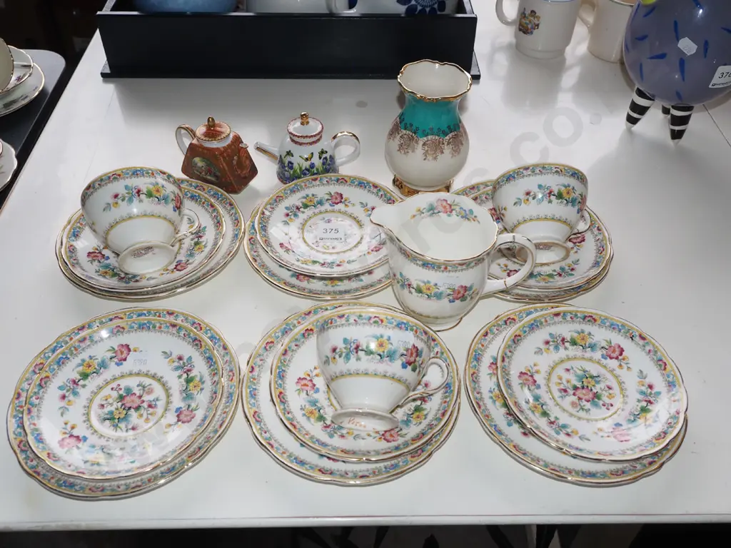 floral cups, saucers, plates, vase etc Image 1++