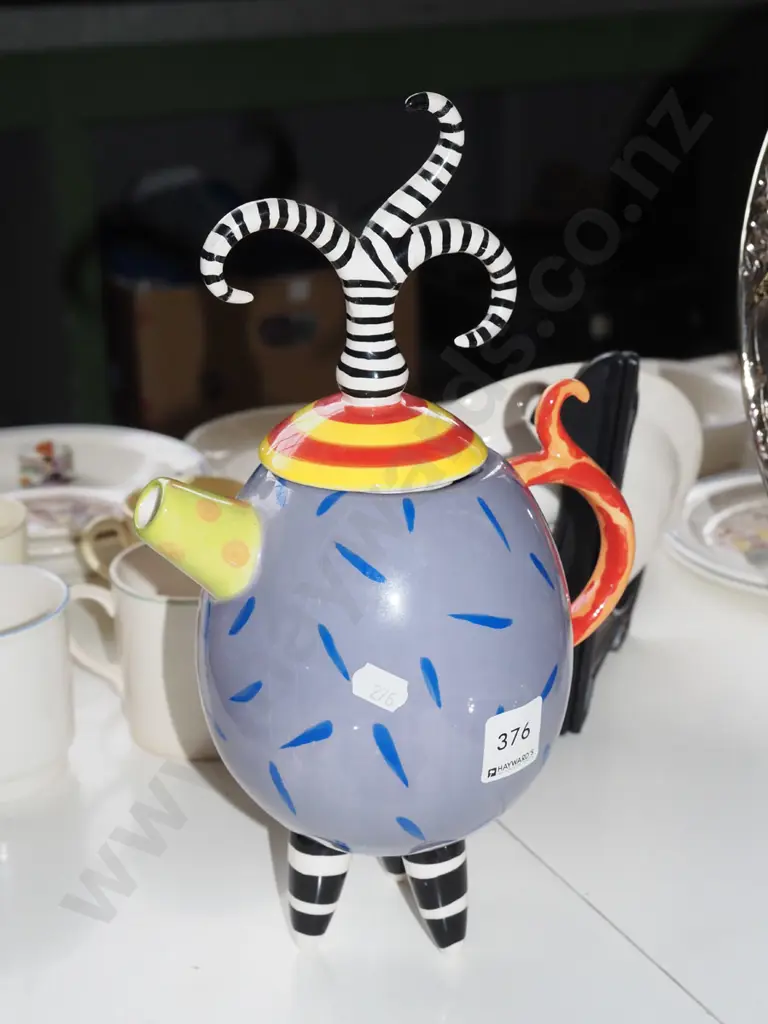 unusual post modern teapot - some repairs and touch ups H300 Image 1++