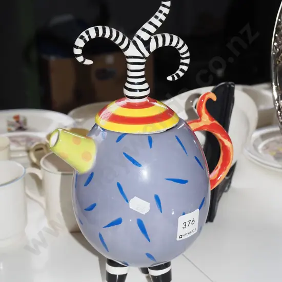 unusual post modern teapot - some repairs and touch ups H300