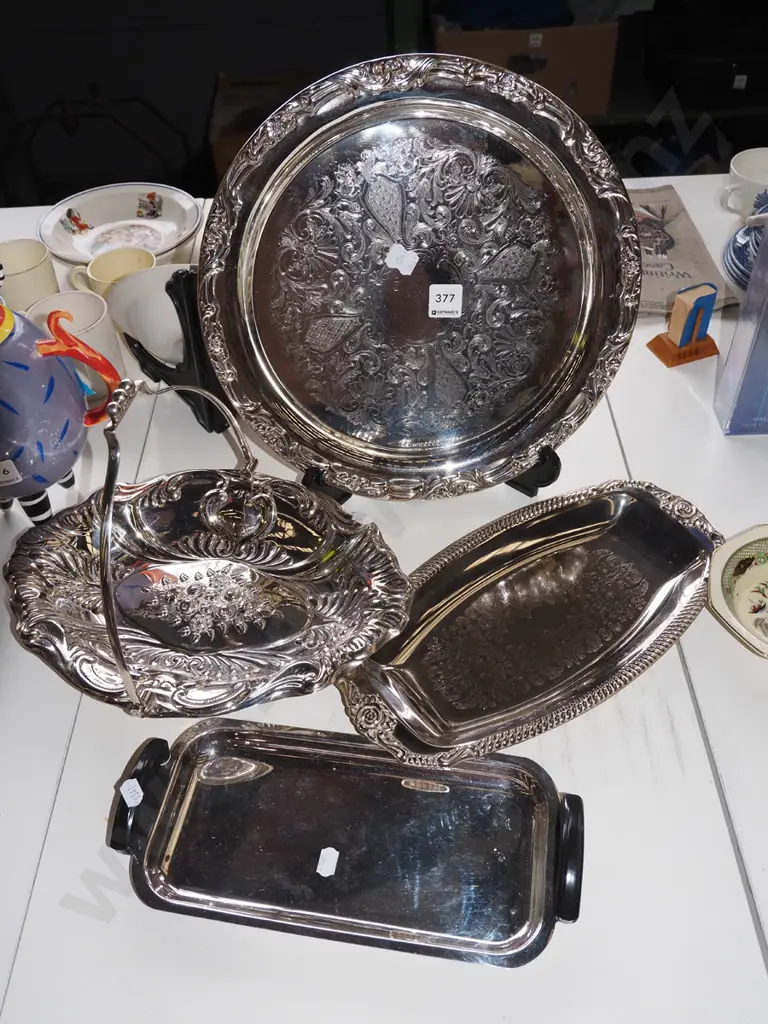 plated basket, 3x trays Image 1++