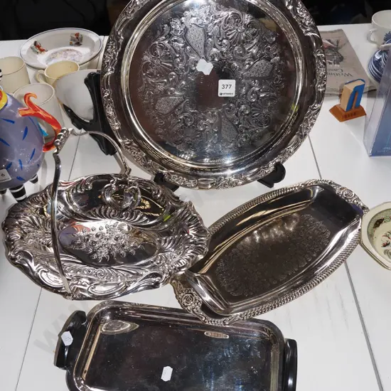 plated basket, 3x trays