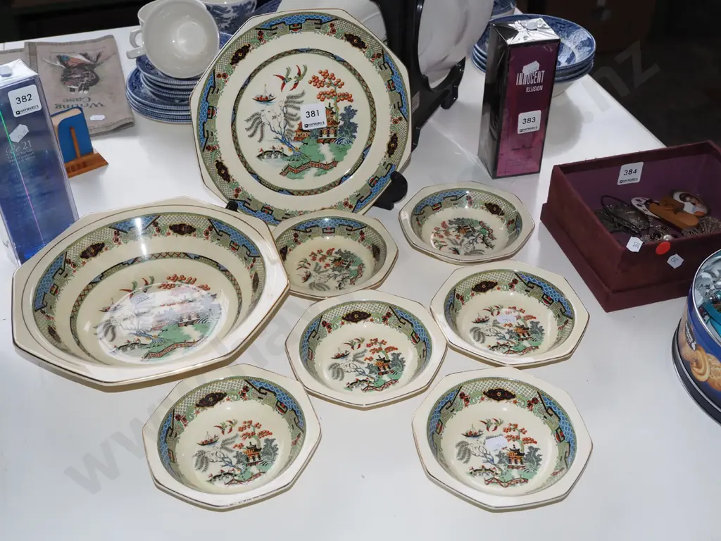 Staffordshire Pottery sweet set and plate Image 1++