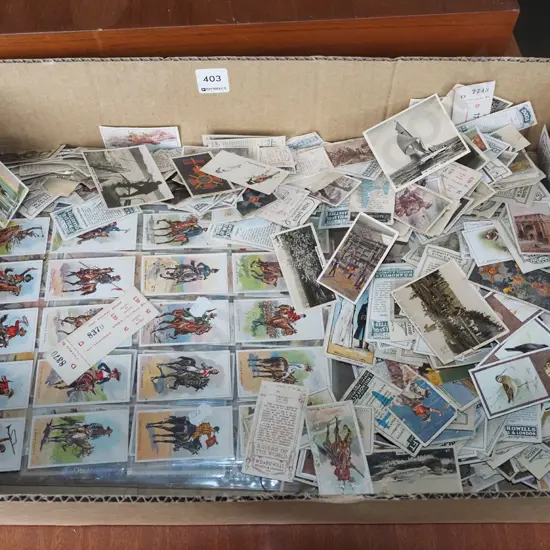 box; cigarette collector cards