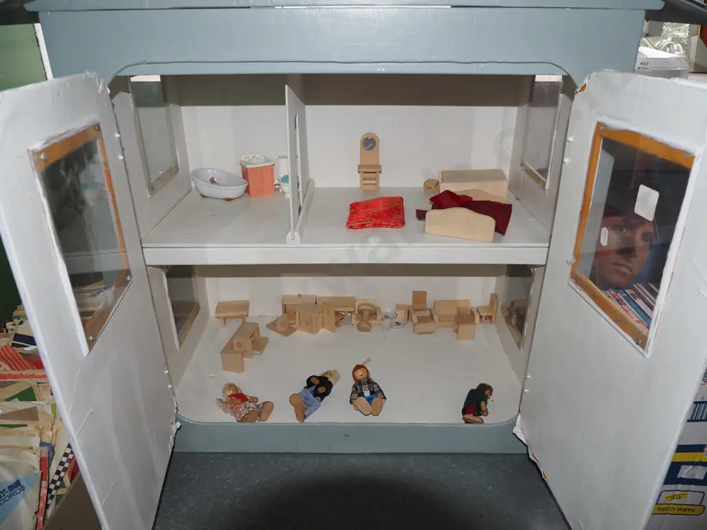 homemade dollshouse and dolls and furniture Image 1++