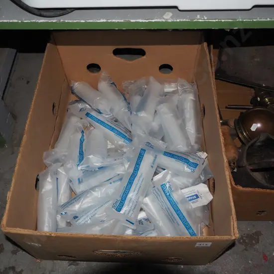 box; sterile hypodermic syringes 
