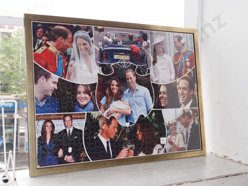 framed Kate and William Just Married puzzle Image 1++