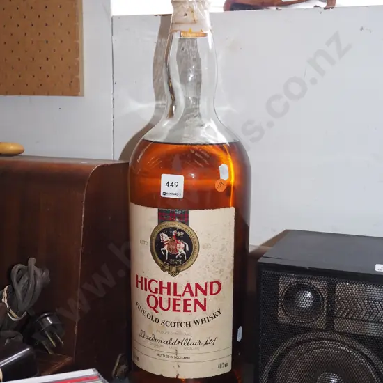 large 4.5L Highland Queen Old Scotch Whisky - contents not verified