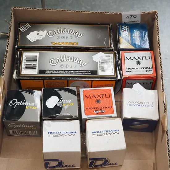 box of golf balls