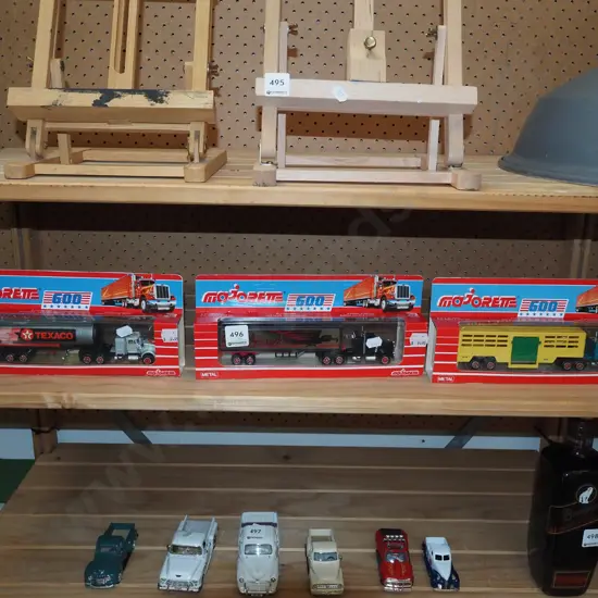 3x boxed diecast truck and trailer units
