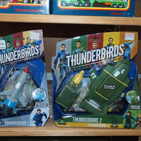 2x boxed Thunderbird toys