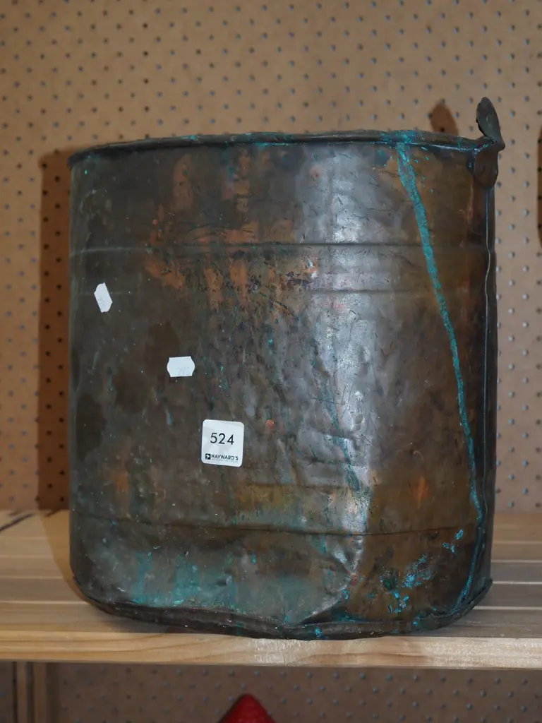 beaten copper bucket H300 Image 1++