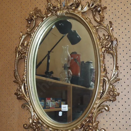ornate gilt framed wall mirror H800