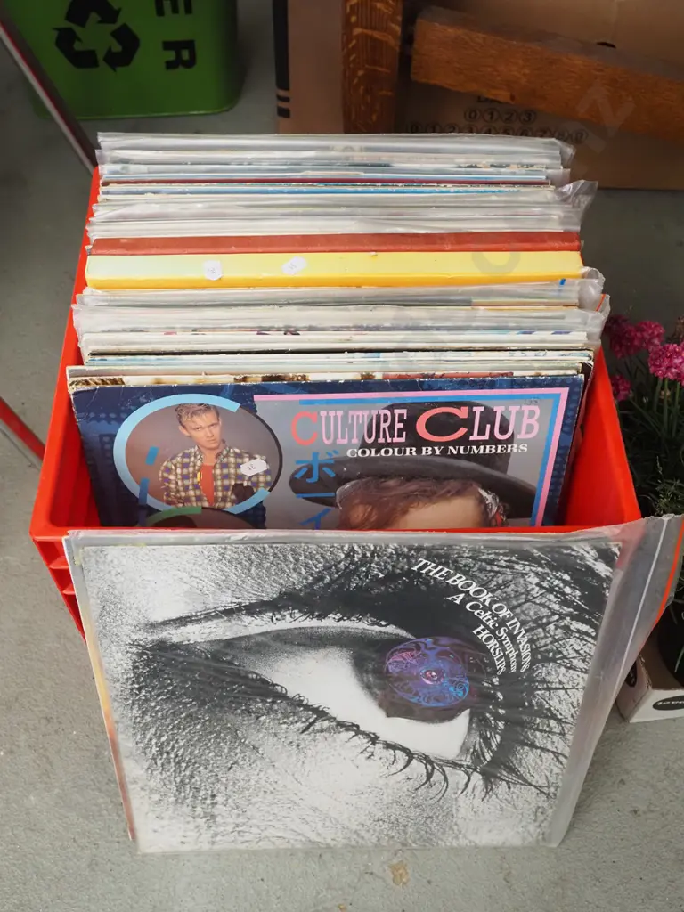 tub of LPs; Culture Club, Smokey Robinson etc Image 1++