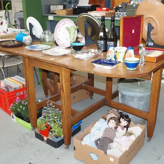 oak extending gate leg table H790 W1650 D960