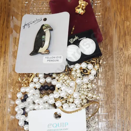tray of costume jewellery