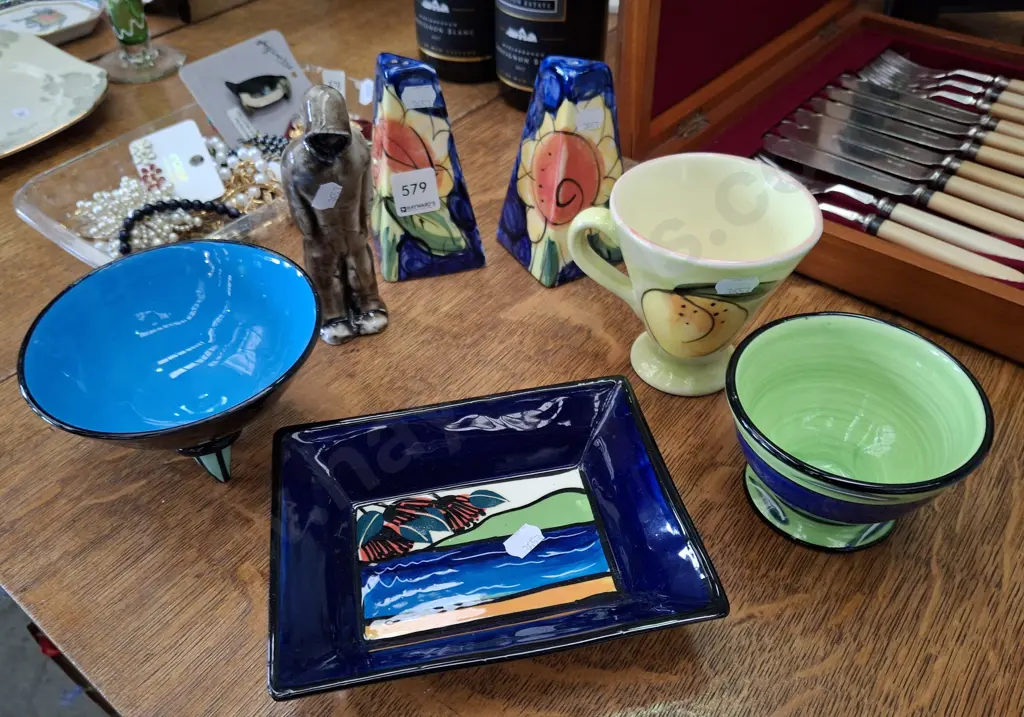 studio pottery; bowls, cups, salt, pepper etc Image 1++