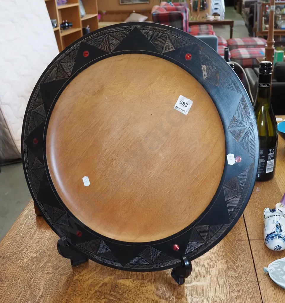 large turned kauri bowl and stand Image 1++