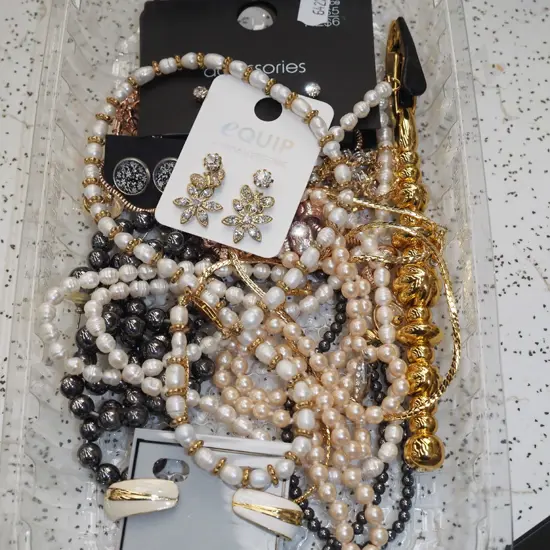 tray of costume jewellery